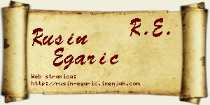 Rusin Egarić vizit kartica